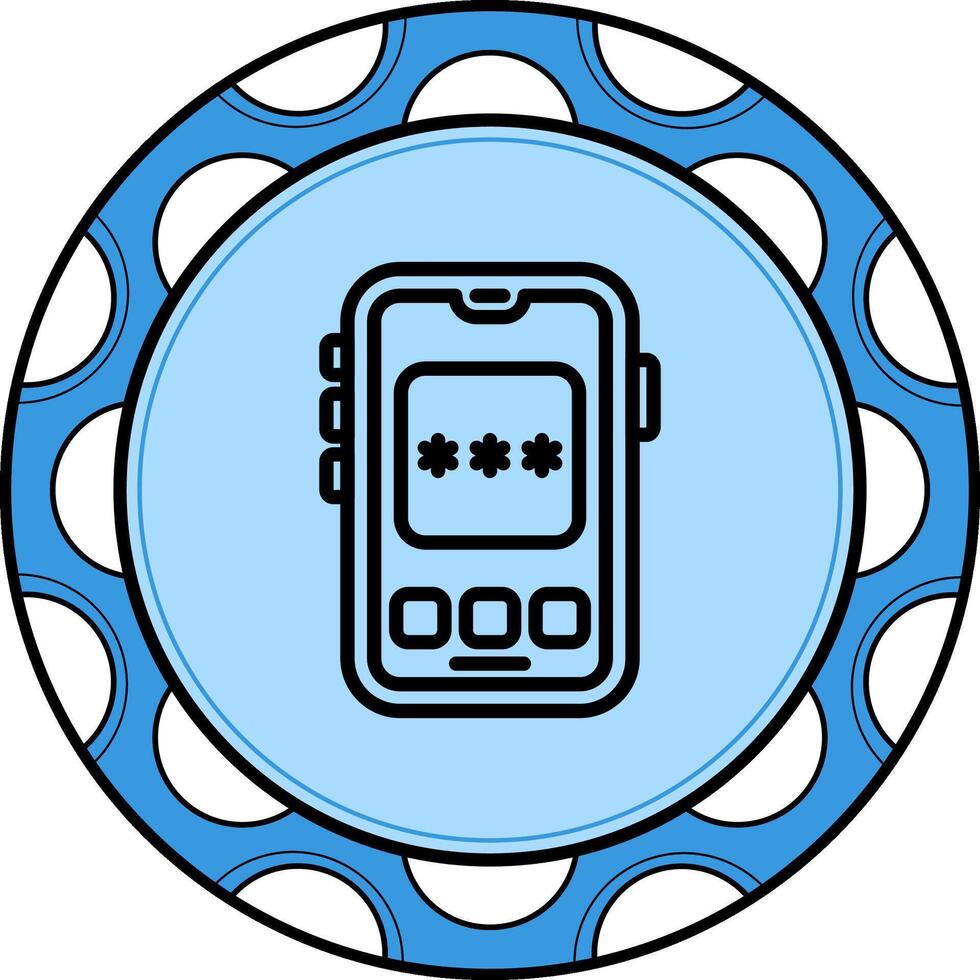 móvil alfiler código profesional ui gráfico forma vector
