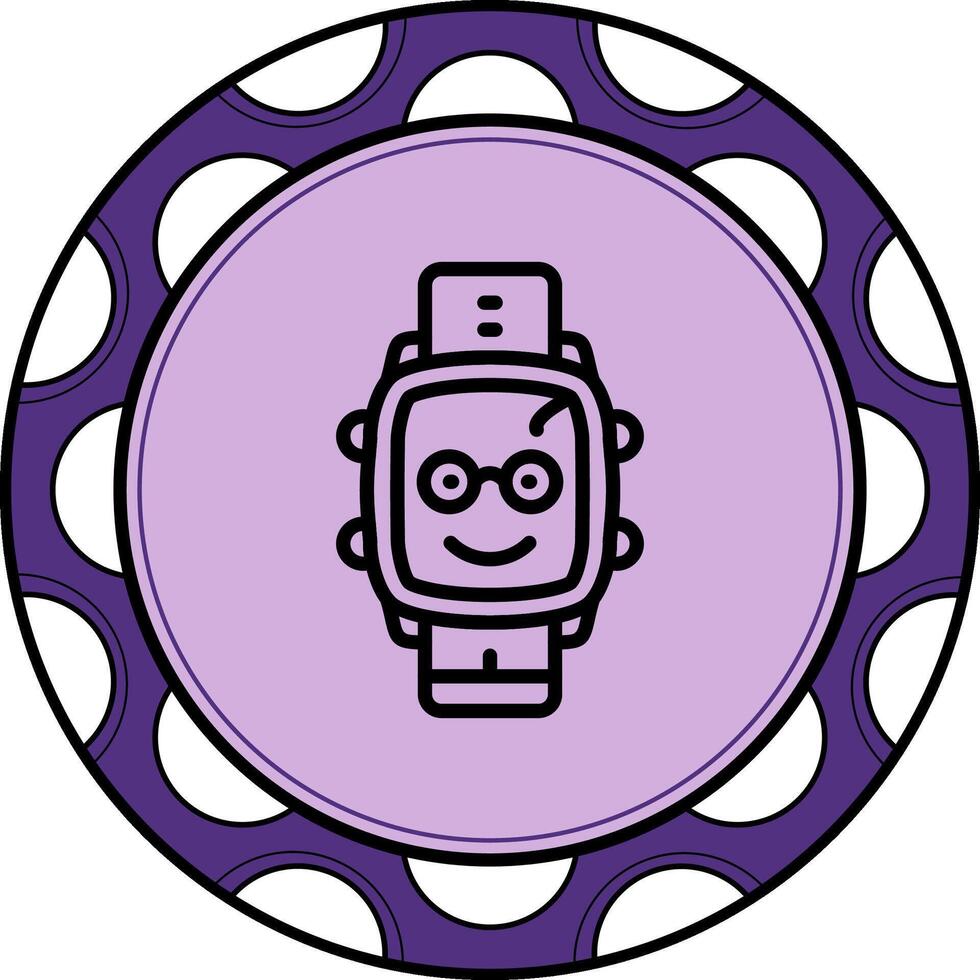 Watch Nerd Dial Innovative Flat Design Object vector