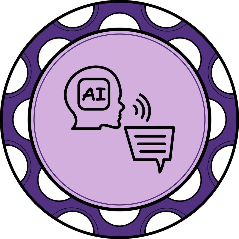 Speech Recognition Balanced Modern Design Element vector