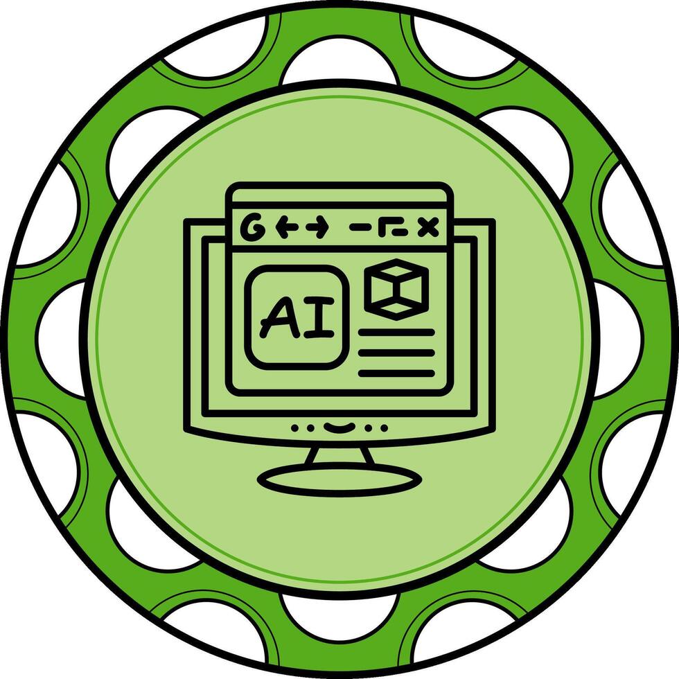 Model Training Stylish UI Element vector