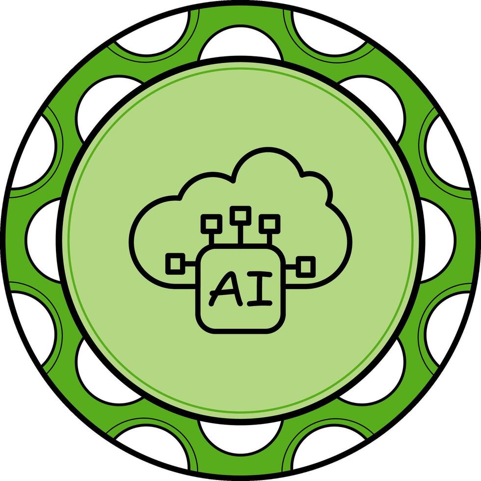 AI Cloud Service Stylish UI Design Layout vector