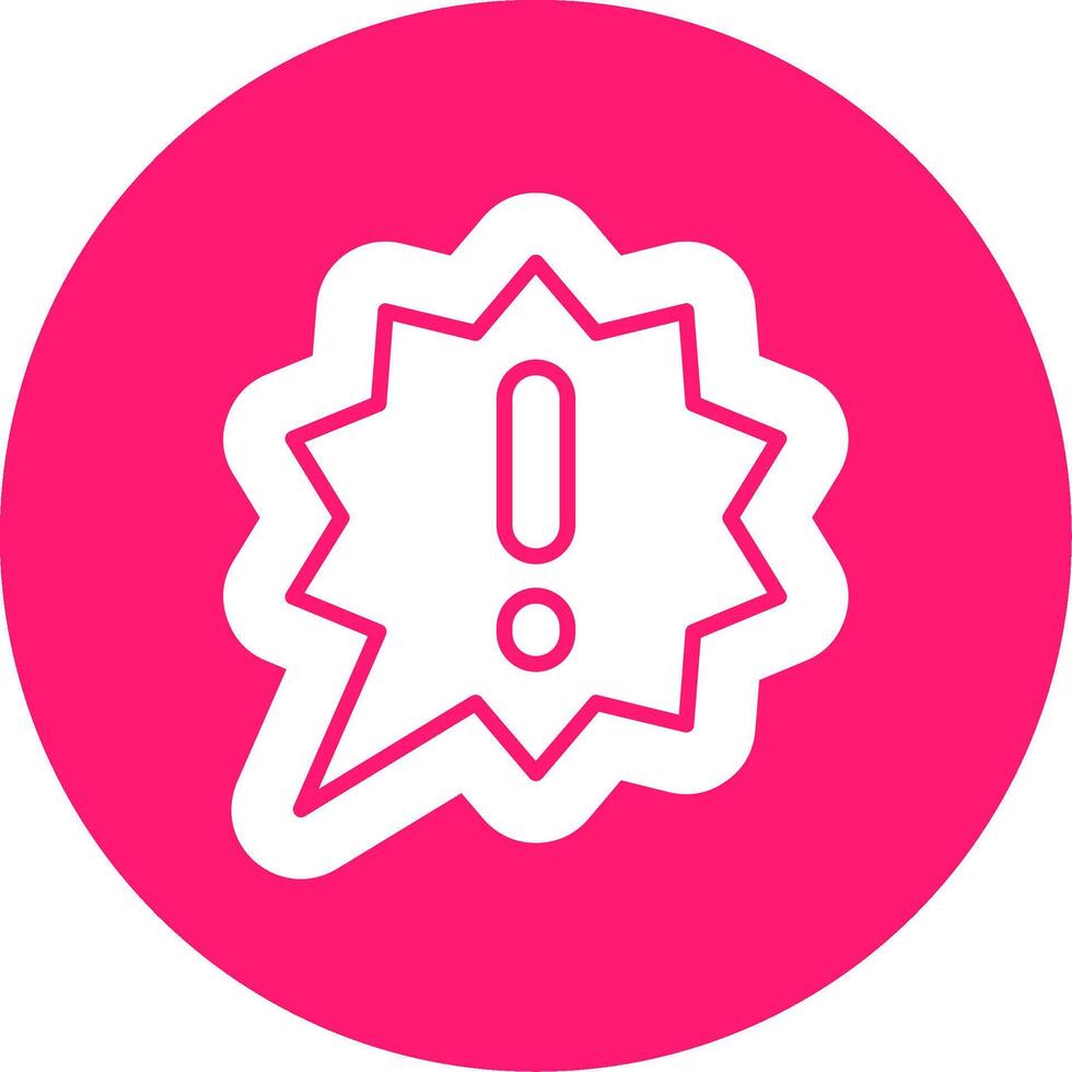System Warning Alert Glyph Multi Color Circle vector