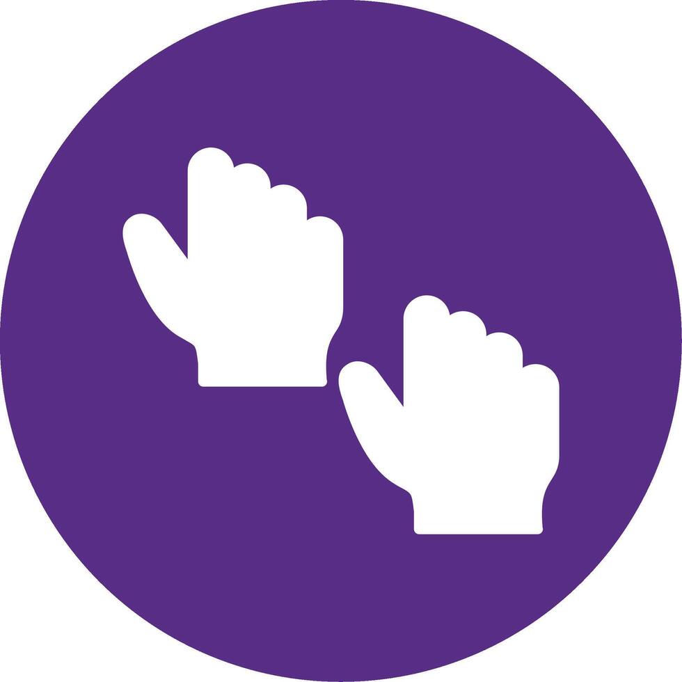 Sense of Touch Icon Glyph Multi Color Circle vector