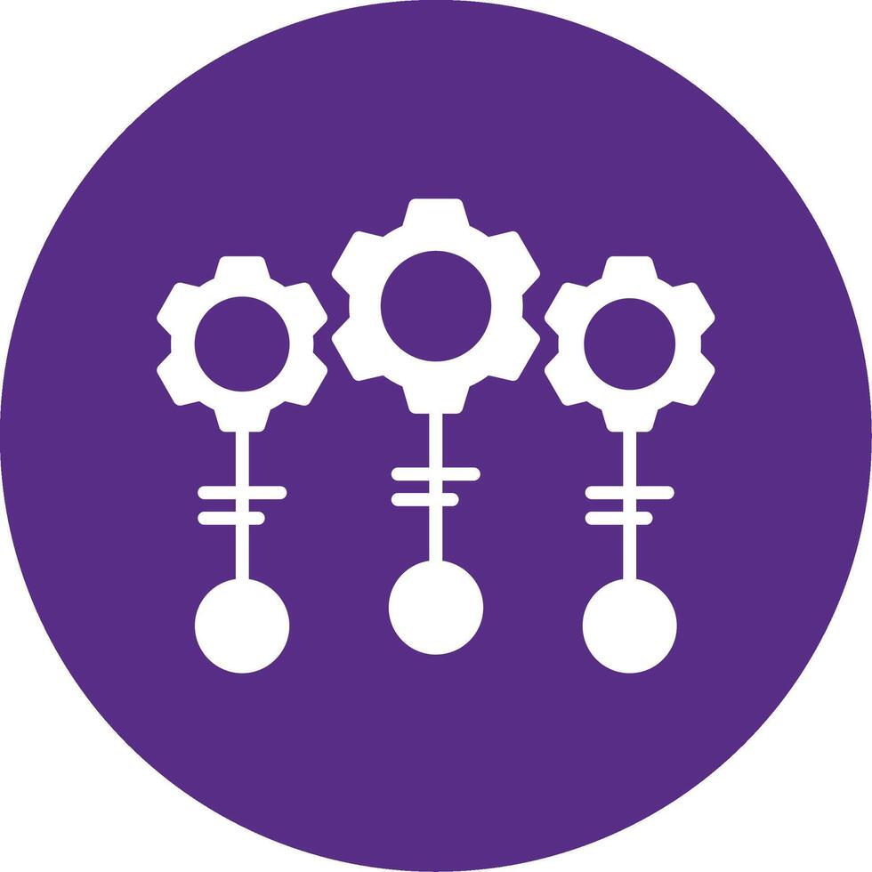 Chart Configuration Settings Glyph Multi Color Circle vector