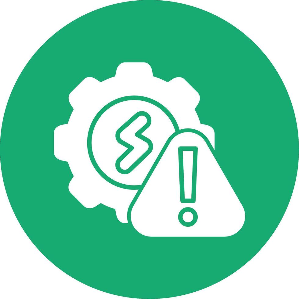 Electrical Troubleshooting Process Glyph Multi Color Circle vector