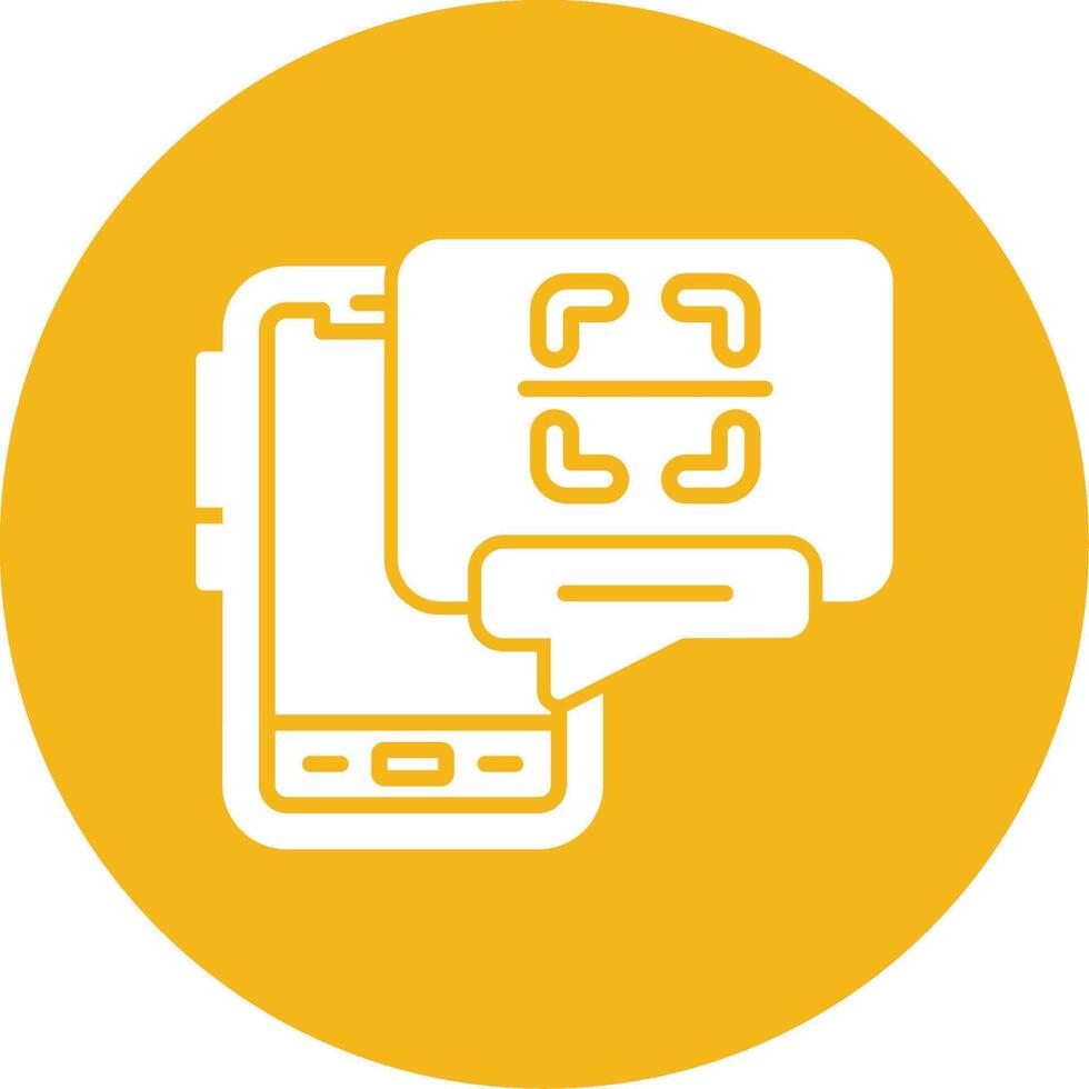 QR Code Mobile Scanner Glyph Multi Color Circle vector