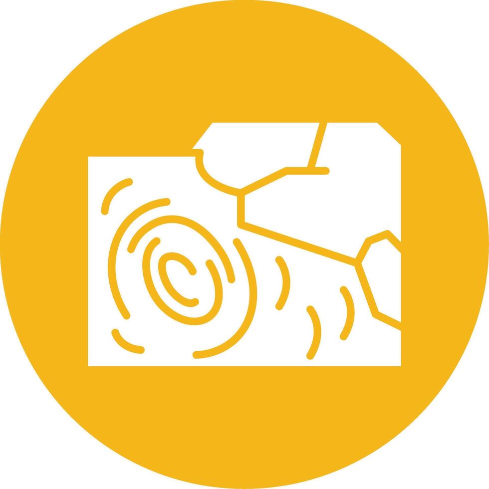 Ocean Swirl Current Pattern Glyph Multi Color Circle vector