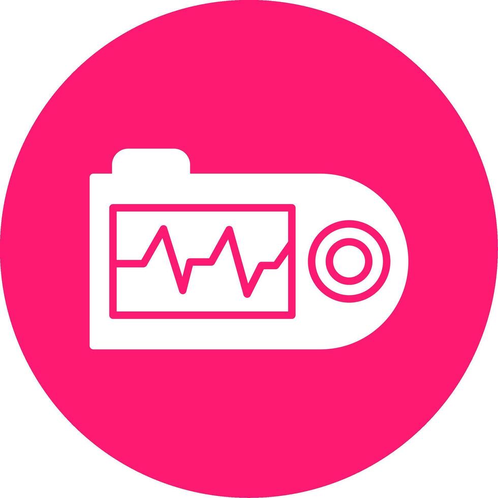 Pulse Oximeter Reading Glyph Multi Color Circle vector