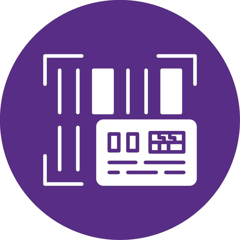 Barcode Scan Label Glyph Multi Color Circle vector