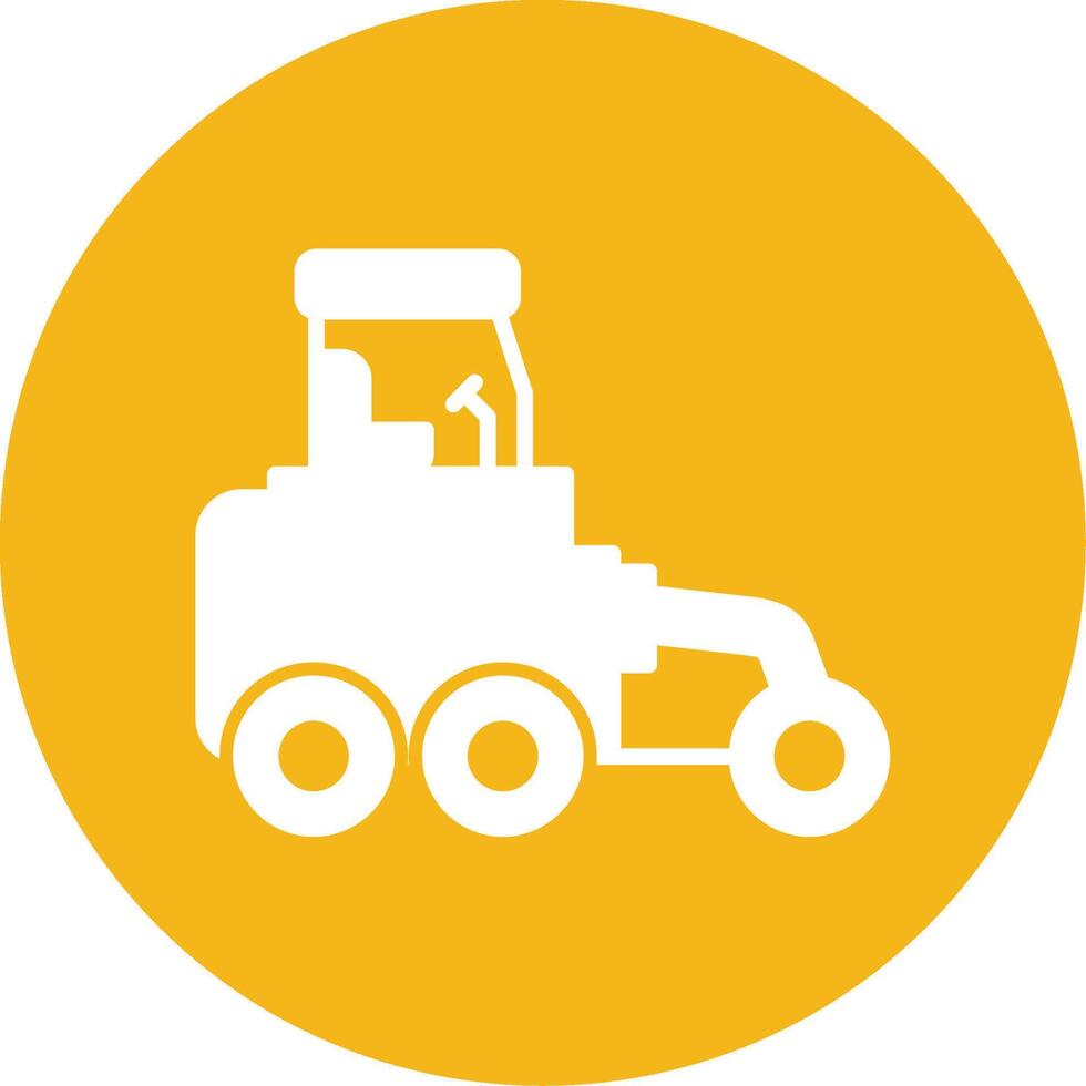Road Grader Leveling Vehicle Glyph Multi Color Circle vector