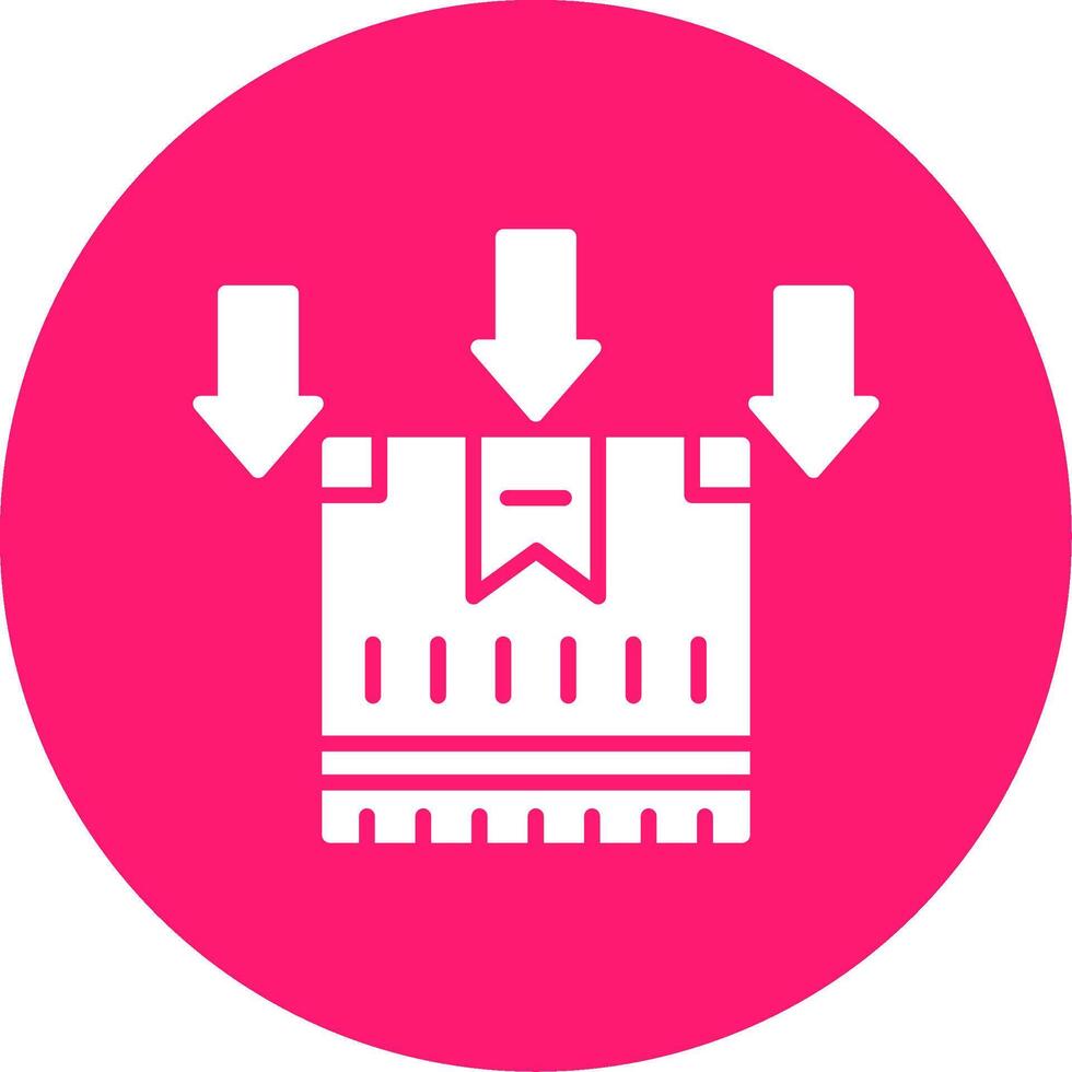 Secure Packing Process System Glyph Multi Color Circle vector