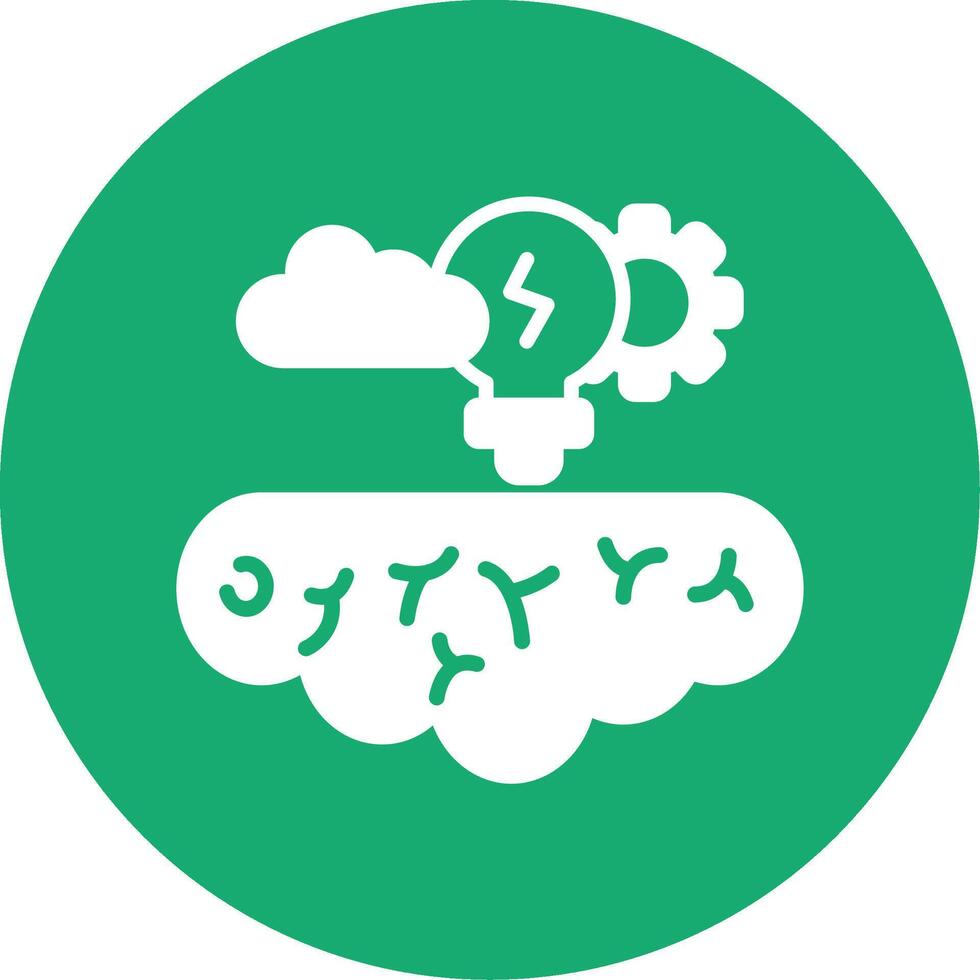 Group Brainstorming Session Glyph Multi Color Circle vector