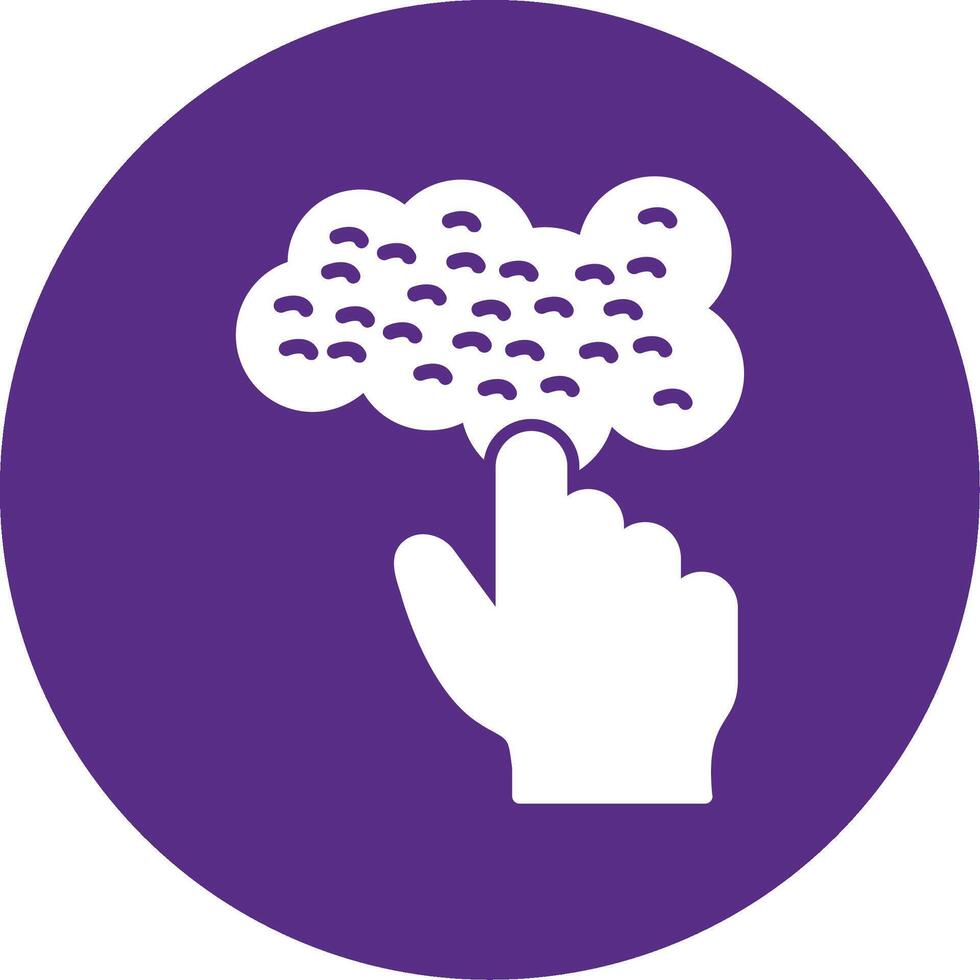 Slime Tactile Texture Icon Glyph Multi Color Circle vector