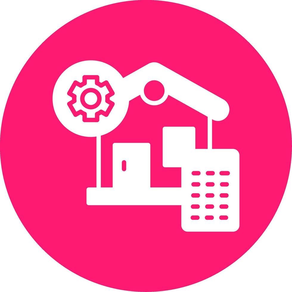 Digital Home Configuration Glyph Multi Color Circle vector