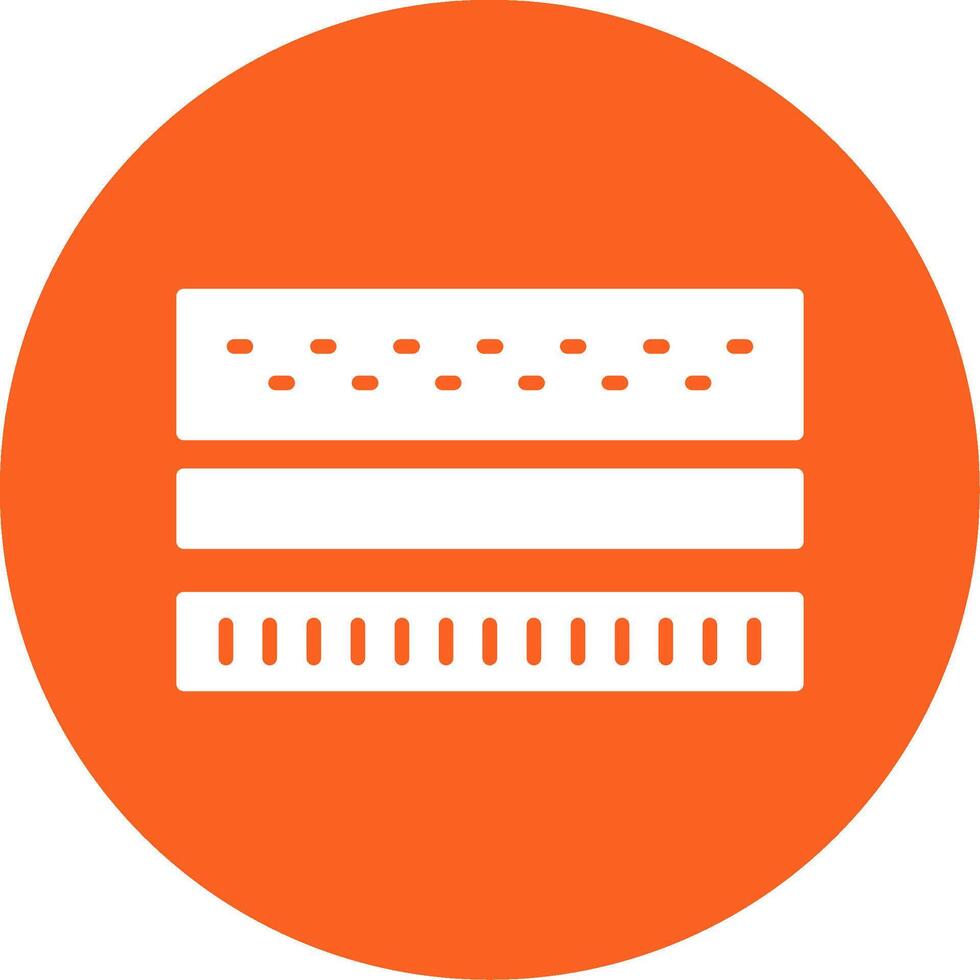 Multiple Mattress Layers Glyph Multi Color Circle vector