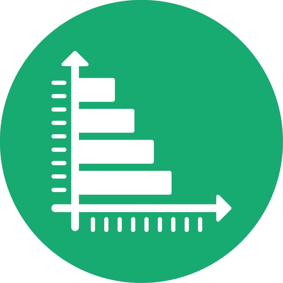 Abstract Bar Graph Glyph Multi Color Circle vector