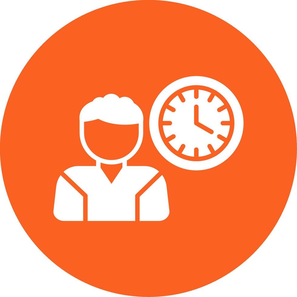 Time Tracking Clock Glyph Multi Color Circle vector