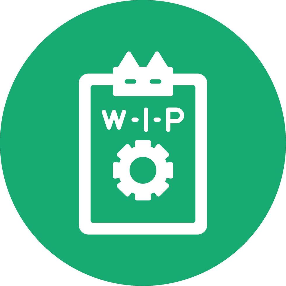 WIP Development Stage Glyph Multi Color Circle vector