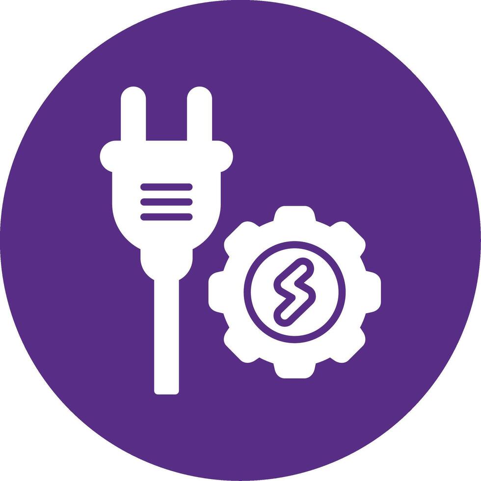 Power Plug Device Glyph Multi Color Circle vector