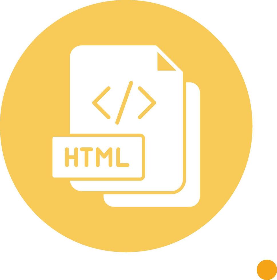 HTML Web Page Glyph long shadow Circle vector