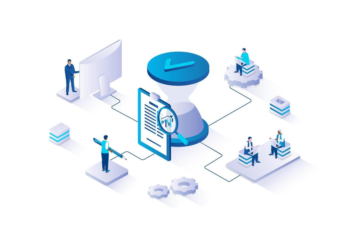 Workflow optimization and data analysis vector