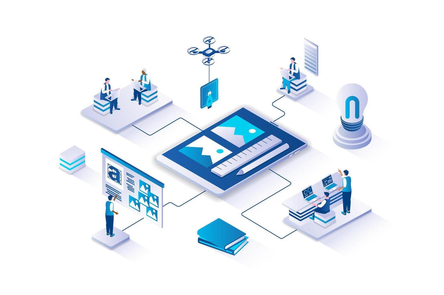 Technology visualization for data management vector