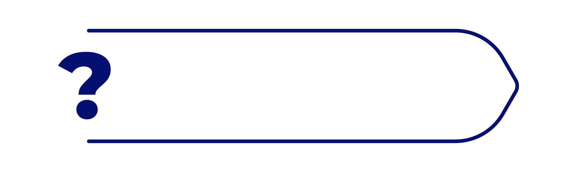 Minimalist quiz template with blue question mark symbol vector