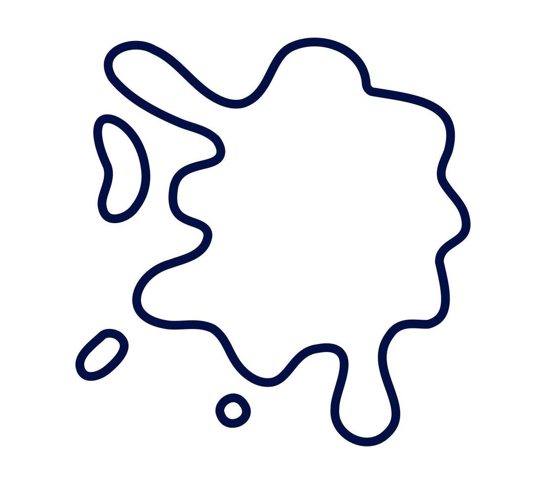 Abstract fluid splash shape isolated on white background vector