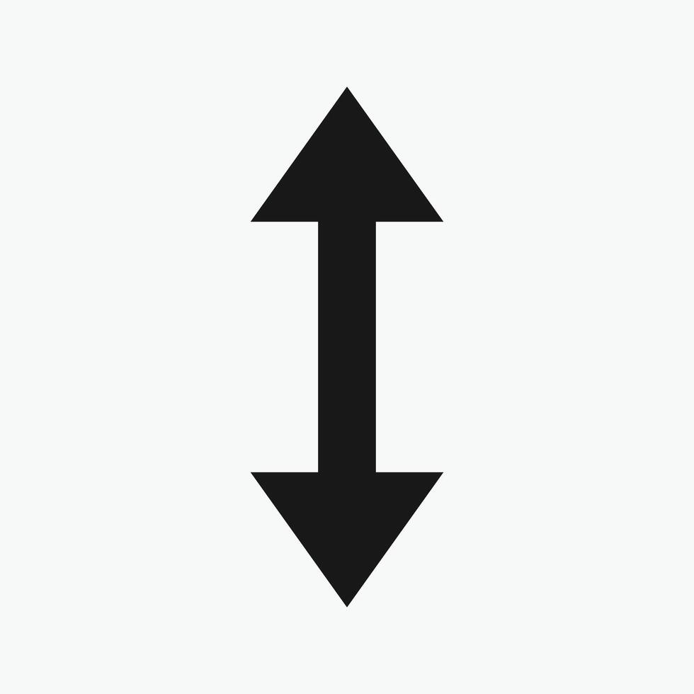 Up Arrows icon. Cursor. Modern simple arrows. A simple black bidirectional arrow icon on a white background. vector