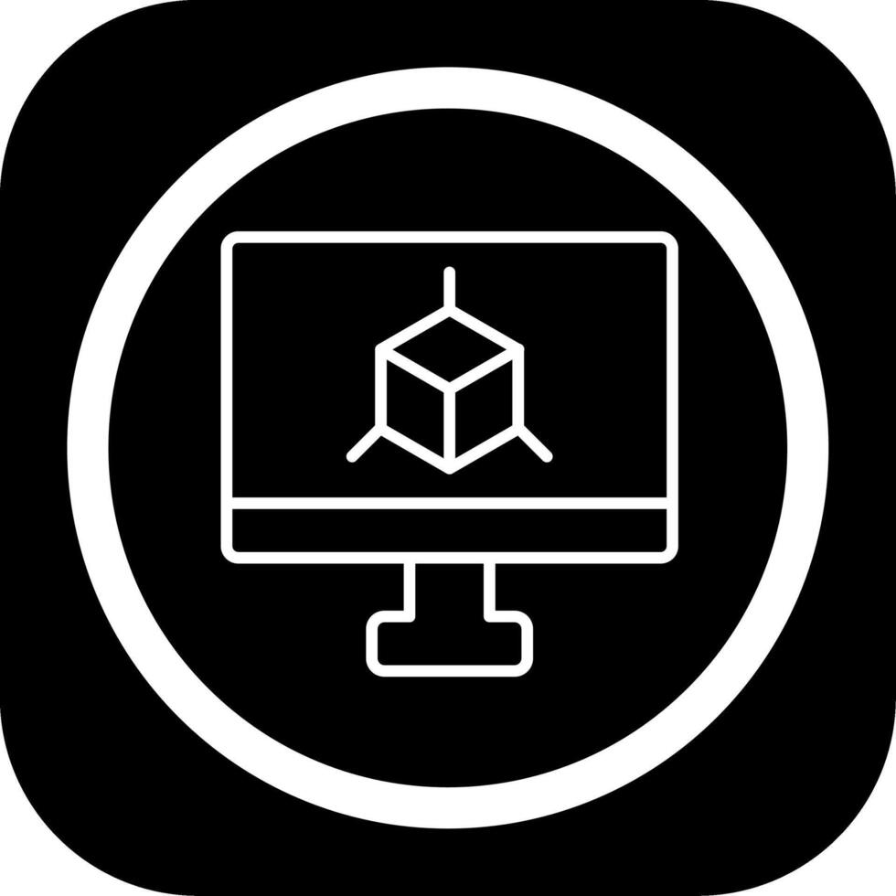 3d Software Minimal Design Style Badge vector