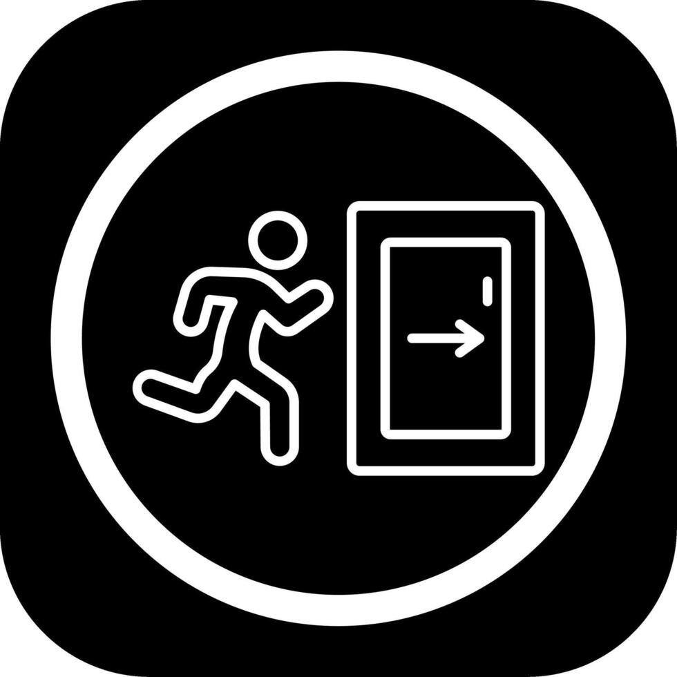 Emergency Exit Vivid Application UI Element vector