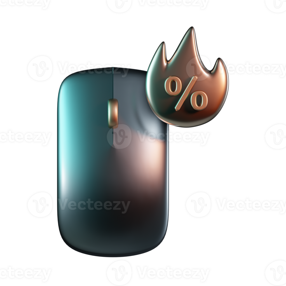 Dark Wireless Computer Mouse Front View 3D Icondiscount, 3d, sale, mouse, percent, device, technology, equipment, hot, computer, click, promotion, commerce, flame, button, fire, illustration, icon png