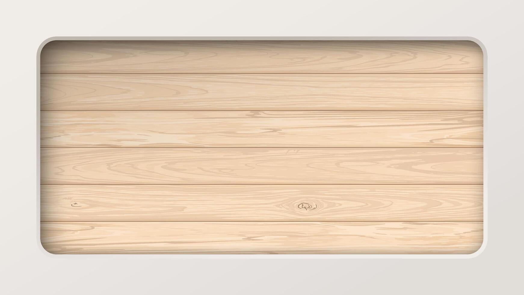 Light cream background with rounded rectangle frame paper cut style have whitewashed cut timber panels at the back graphic illustration have blank space. vector
