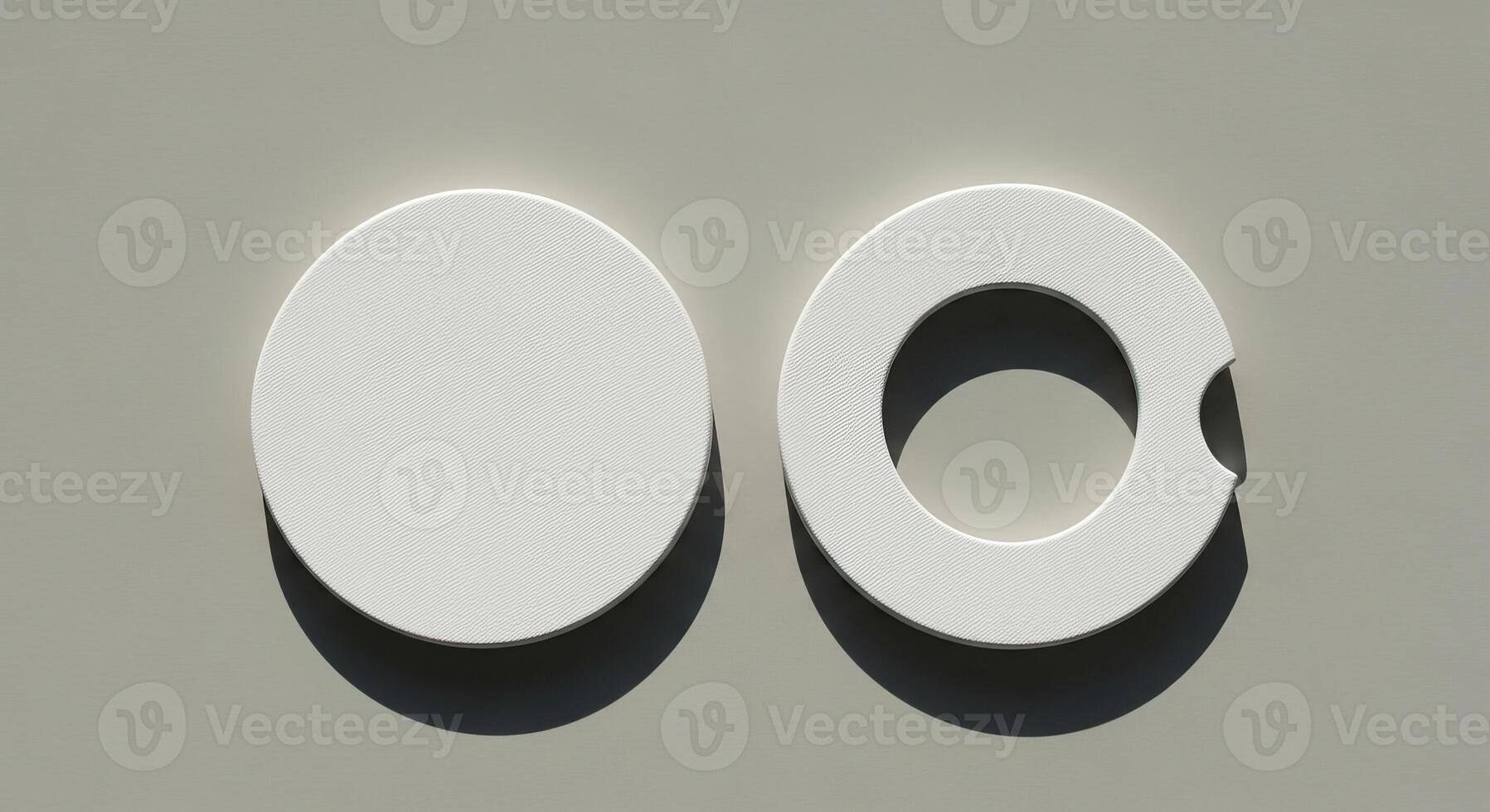 Abstract Circular Forms Conceptual Design Elements on Gray Background photo