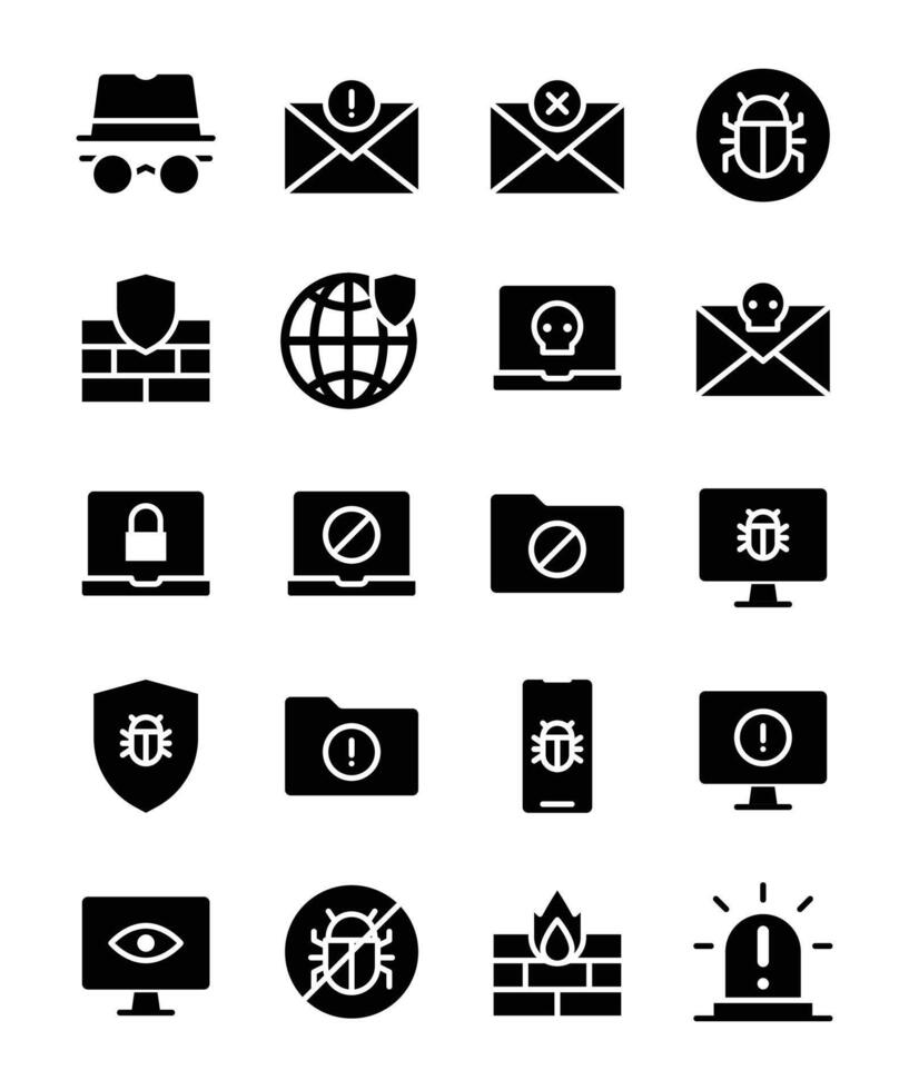 Cybersecurity icons representing data protection vector