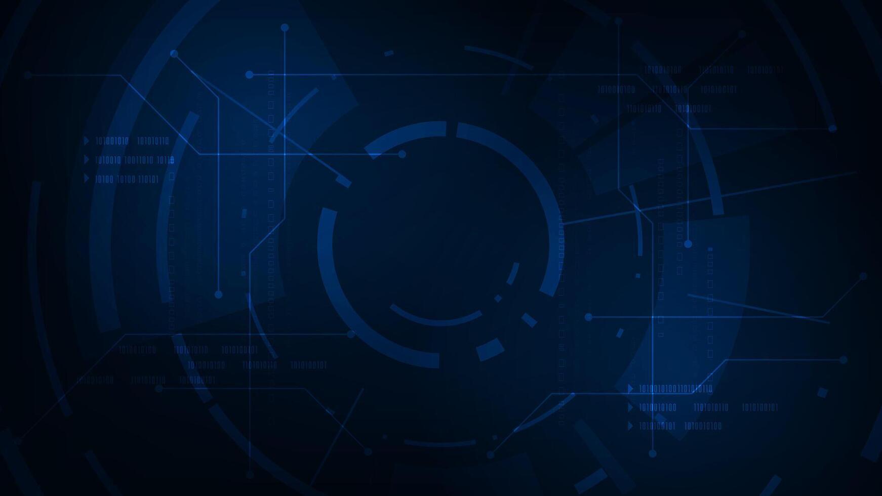Digital circle hud sci fi technology with line circuit concept adstract light background vector