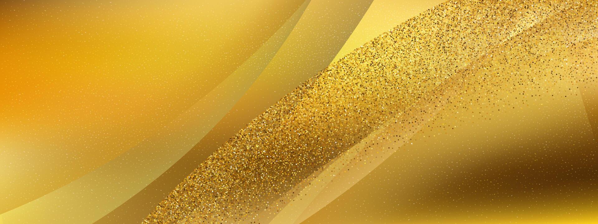 Gold glitter background with diagonal abstract waves and gradient transitions. smooth pattern with flowing lines. Award banner template for golden luxury design and premium backdrops. vector