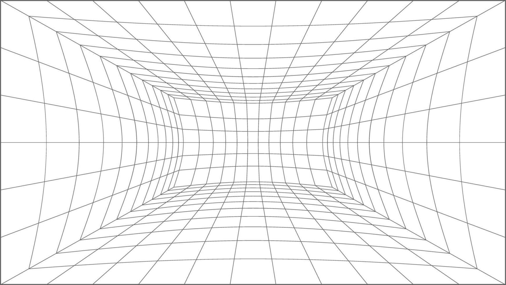 3d wireframe perspective grid room template design background. vector