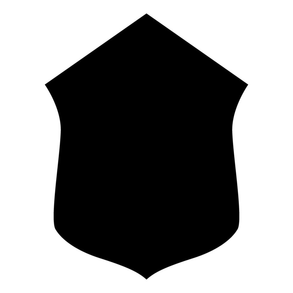 Shield flat icon. black symbol. Pictogram is isolated on a white background. Designed for web and software interfaces. vector
