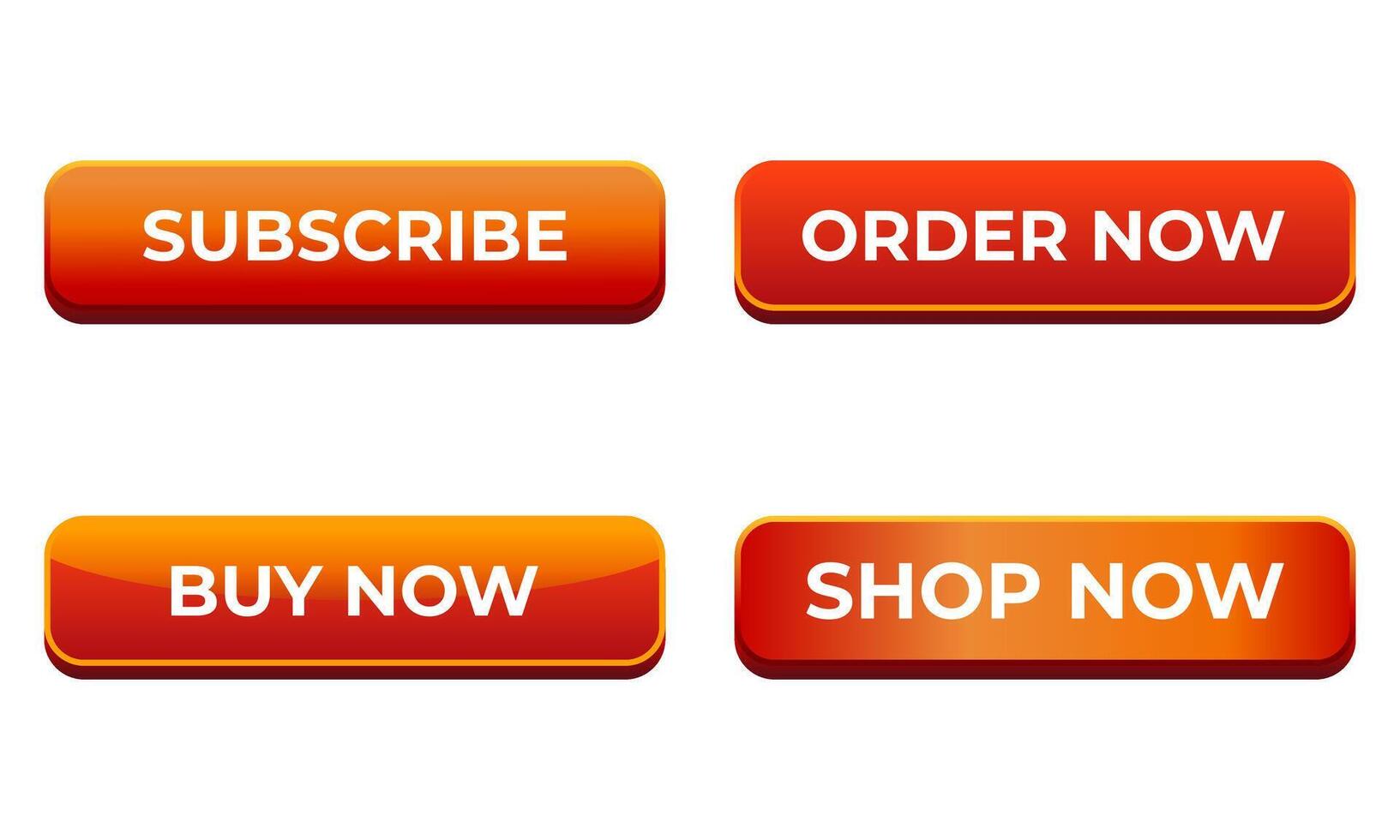 Modern subscribe and buy now buttons for business website and e-commerce project vector