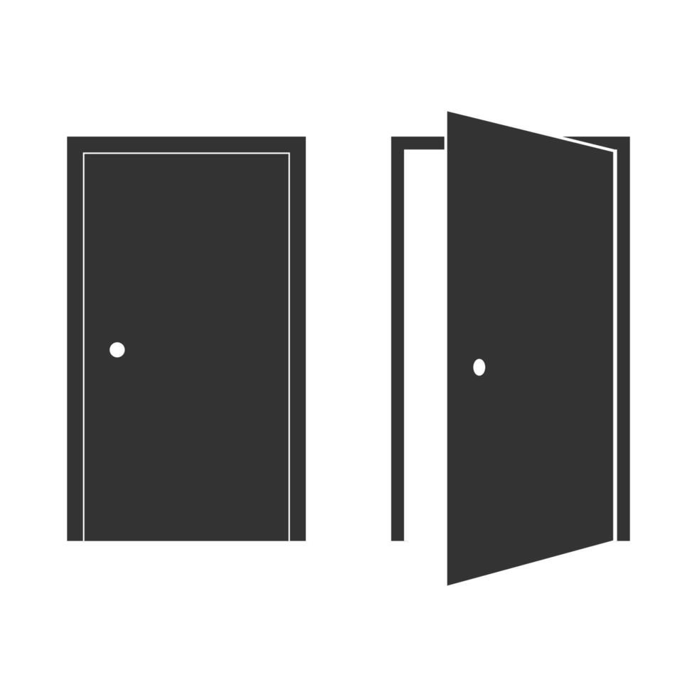 Open door icon illustration for web, ui designsNo bottle . Not allow bottle water sign. The red circle prohibiting sing vector