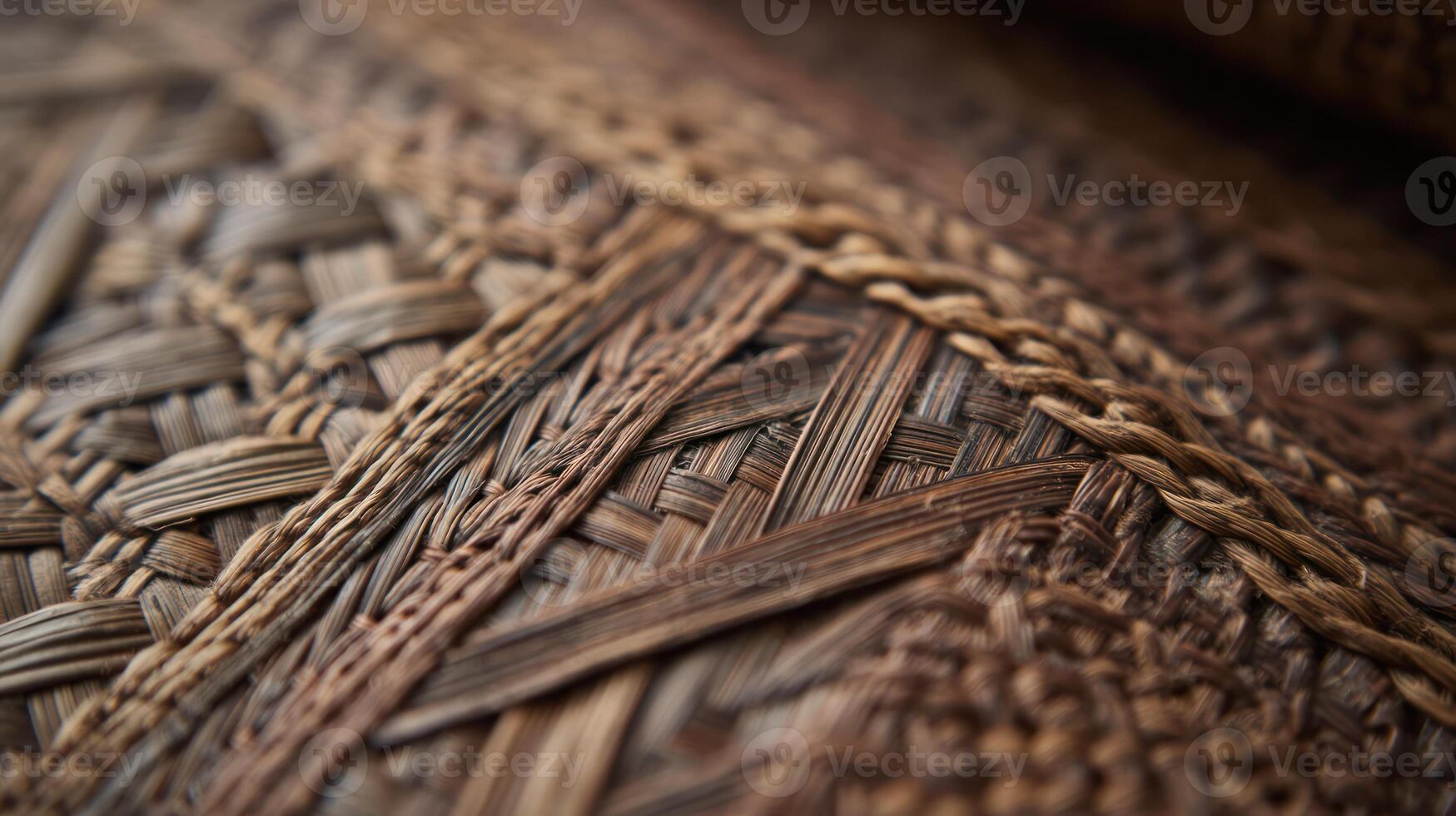 Intricate weaved texture with natural fibers and detailed patterns photo