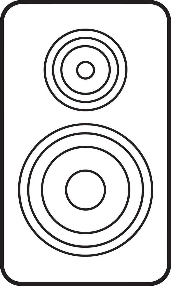 two way speaker system with woofer vector