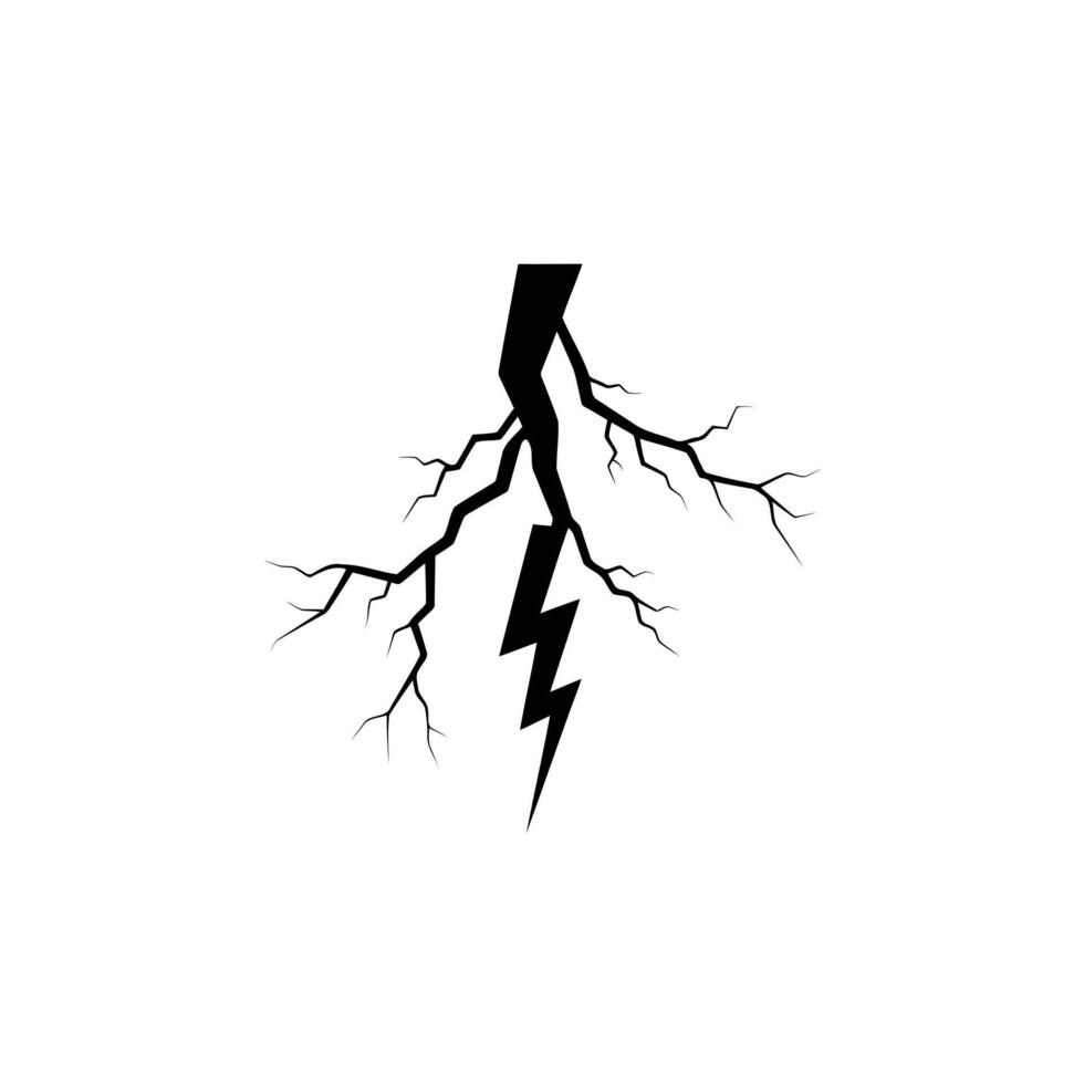 A lightning bolt with a tree in the background vector