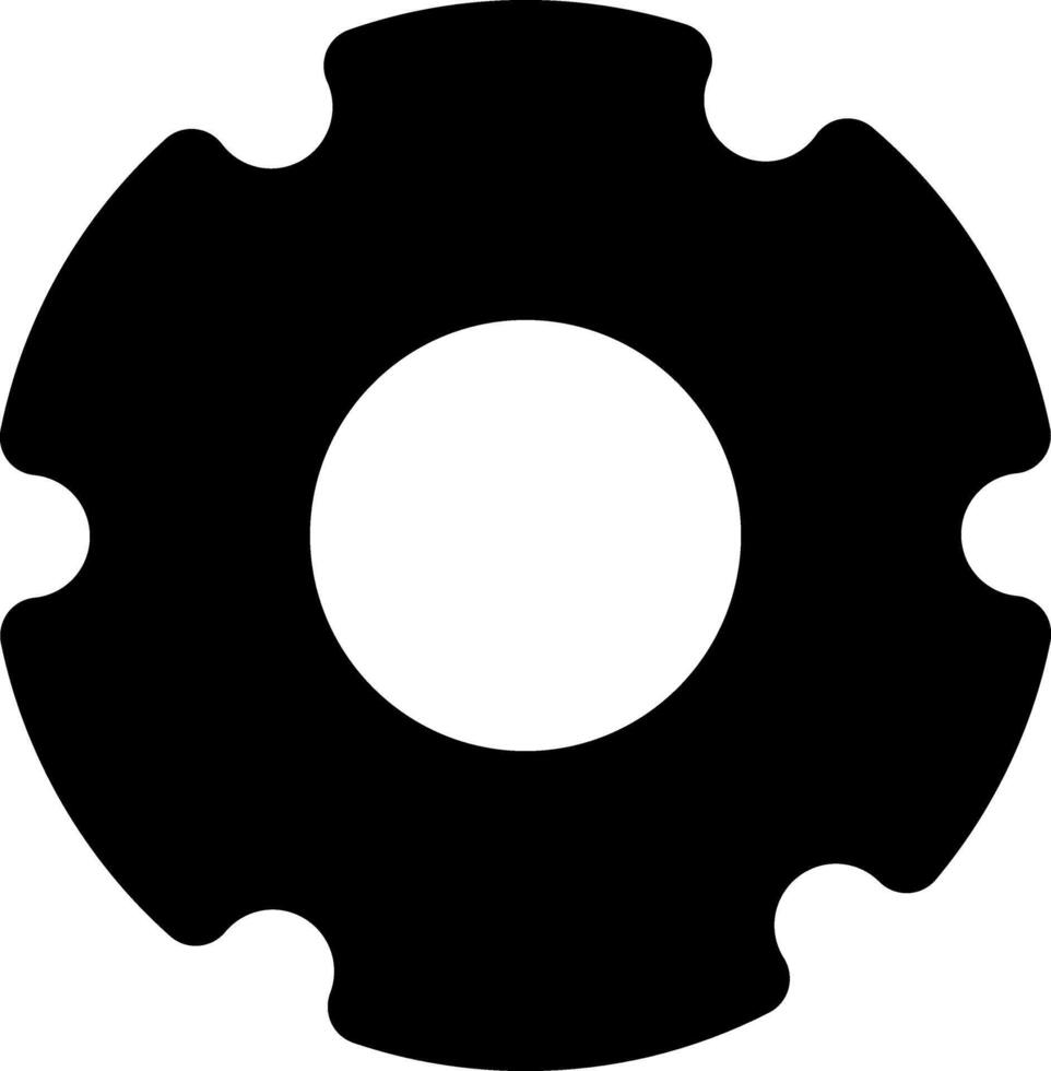 Settings Black Square Icon, simple line for UI UX design. Symbol for website and mobile app interface and navigation button vector