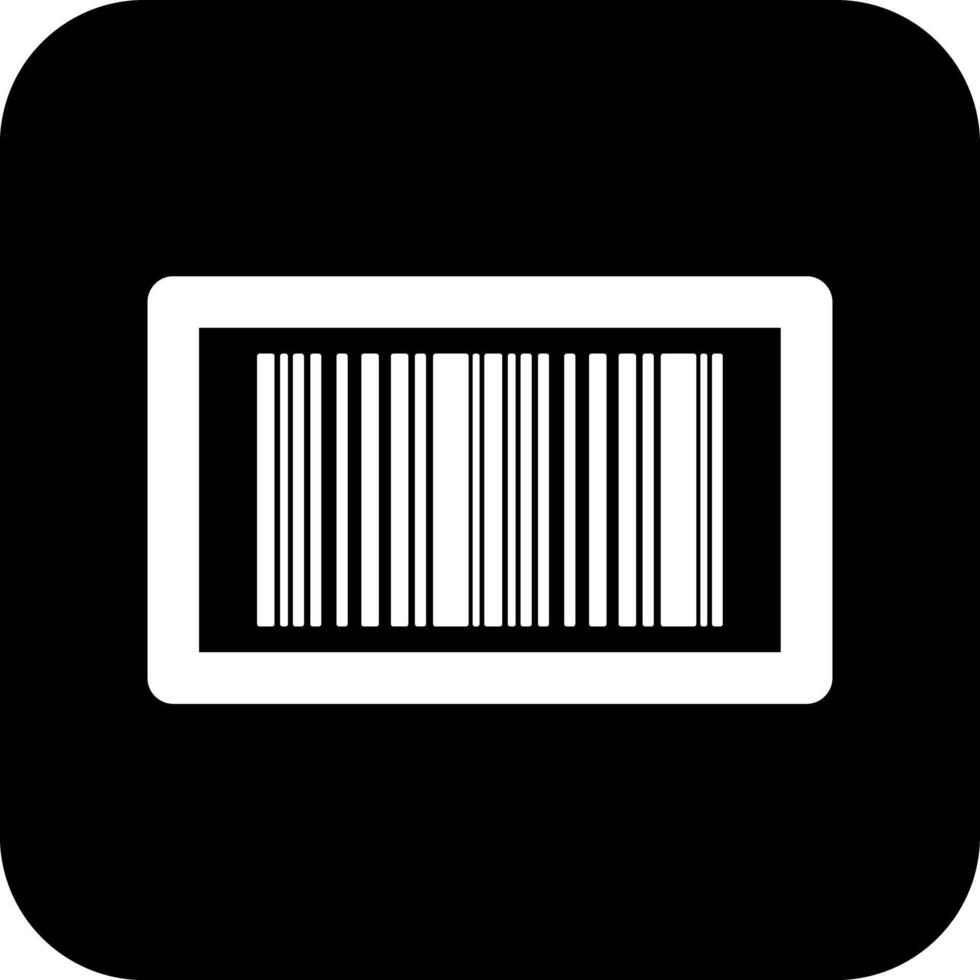 Black Square Barcode Icon, simple line for UI UX design. Symbol for website and mobile app interface and navigation button vector