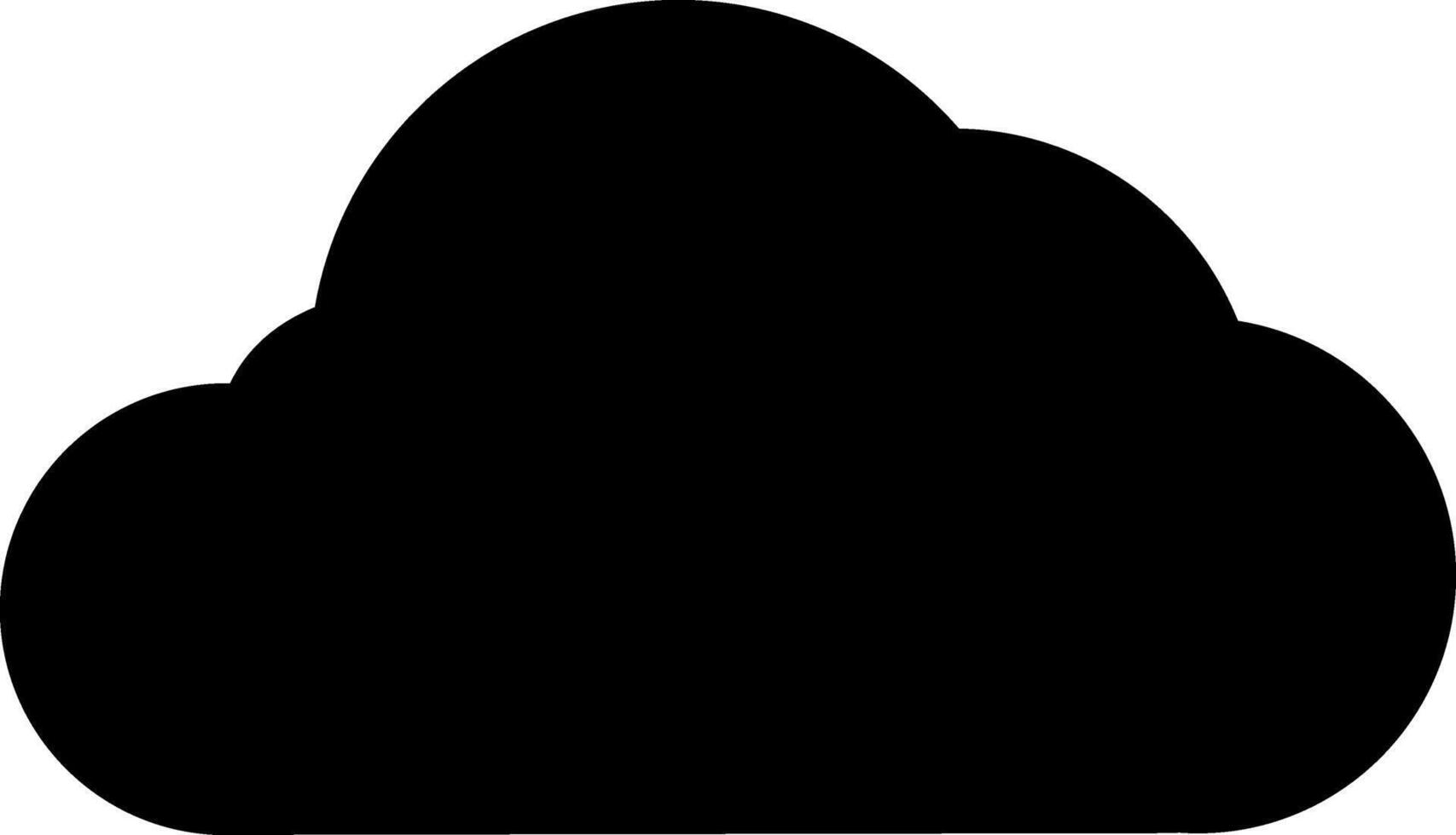 Black Square Cloud Icon, simple line for UI UX design. Symbol for website and mobile app interface and navigation button vector