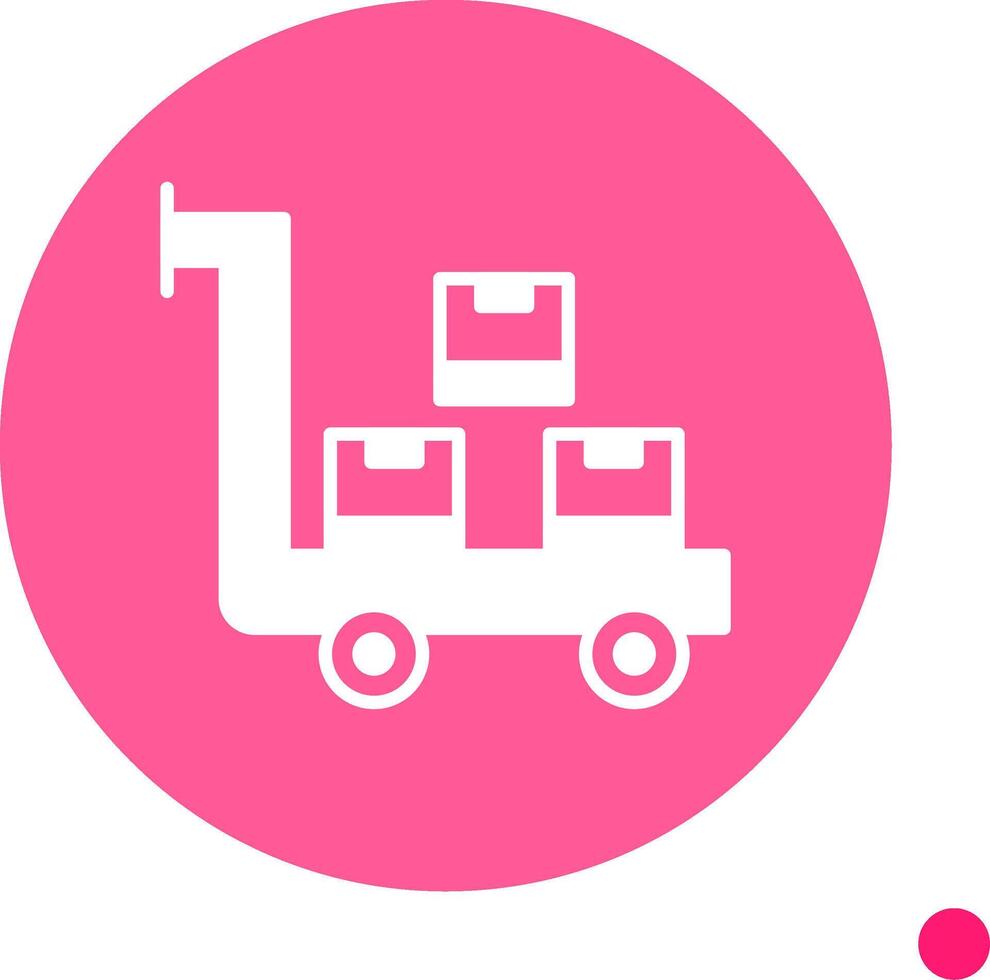 Batch Order Picking Process Glyph long shadow Circle vector