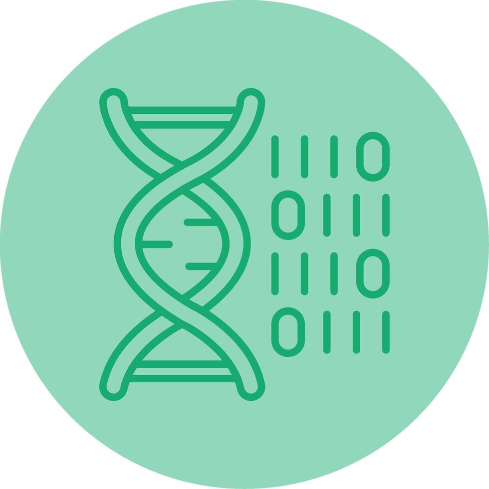 Genetic Code Structure Line Dual Tone Circle vector