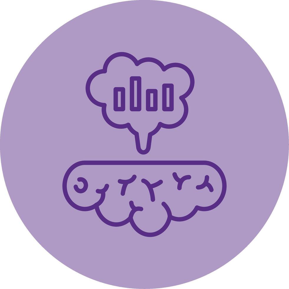 Deep Data Analyzing Line Dual Tone Circle vector
